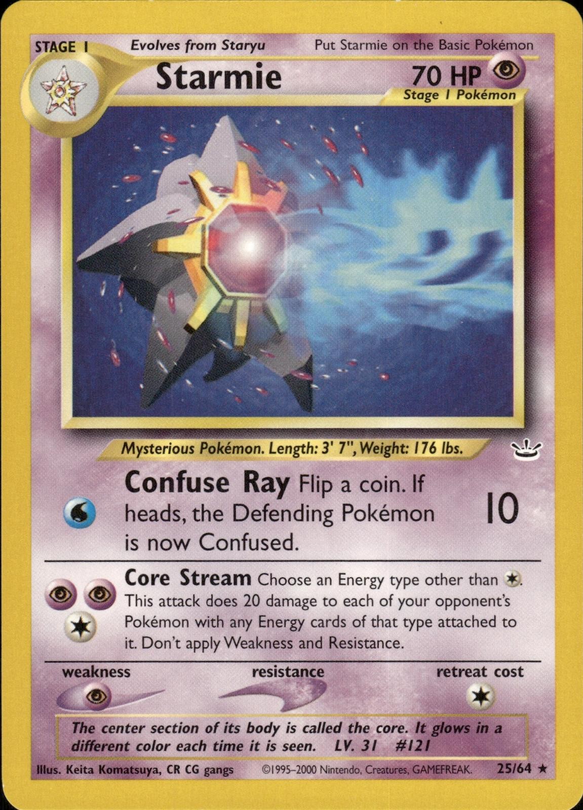 Pokemon Neo Revelation Rare Starmie 25/64 - Near Mint (NM)