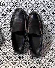 Polo Ralph Lauren Black Pebble Leather Terence Slip On Loafer Driving Moc SZ 10
