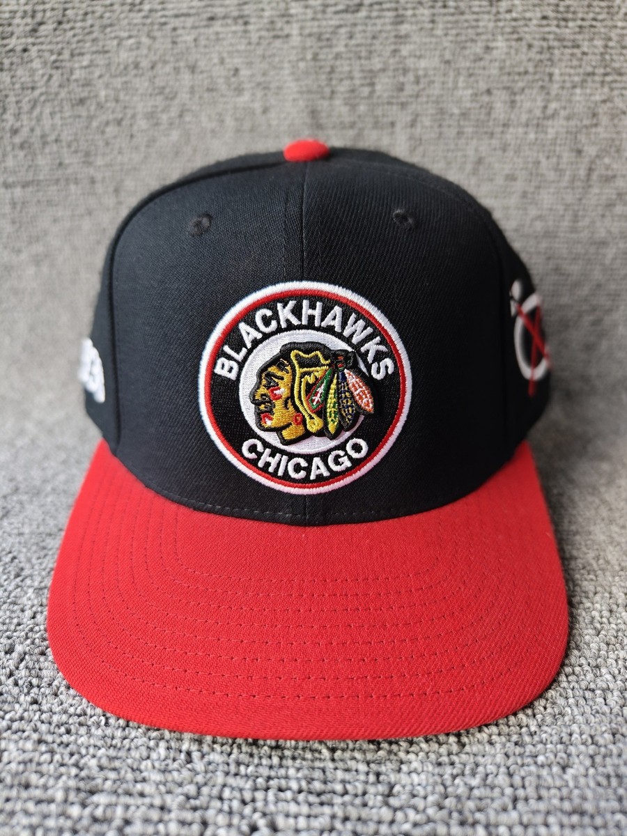 Mitchell & Ness Chicago Blackhawks 1938 Snapback Hat Black Red New