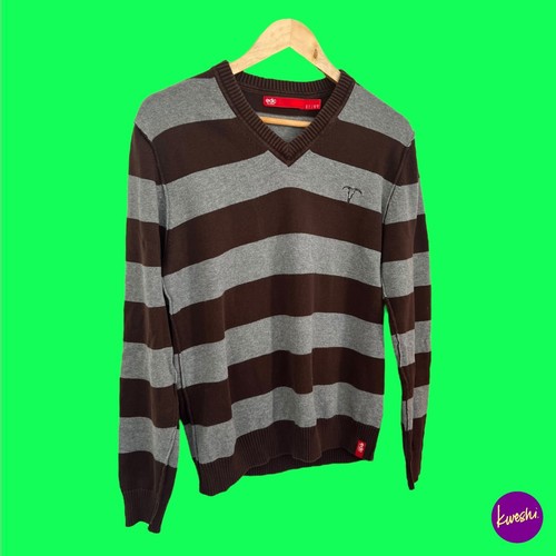 Jersey tejido unisex EDC by ESPRIT, cuello en V, 100 % algodón, bloque de color, Reino Unido mediano - Imagen 4 de 7
