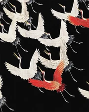 Antique Japanese Crane Painting Giclee Print on Fine Art Paper