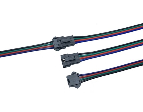 2 Paar JST SM 4 Pin Stecker Buchse mit Kabel 150mm LED Licht Streifen 15 cm - Afbeelding 2 van 5