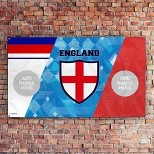 England Three Shirts - 5 X 3 Photo Banner - Football Celebration