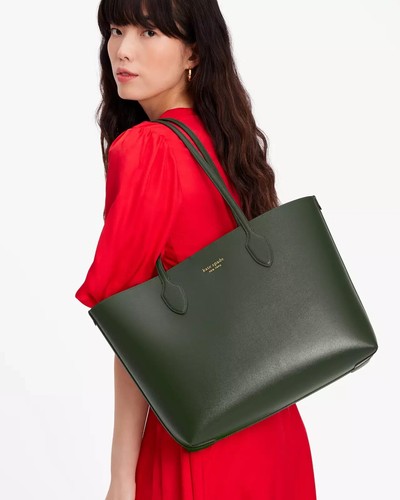 Kate Spade Bleecker große Ledertasche militärgrün KC921 neu mit Etikett $ 248 UVP - Bild 3 von 5
