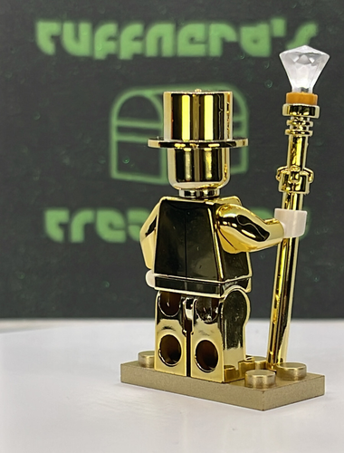 Custom VERCHROMT (Vac-metallisiert) LEGO MR. GOLD Stein Minifigur - Bild 5 von 10