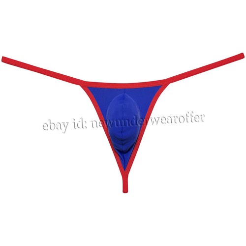 Traje de baño liso de tela para hombre tanga de bikini ropa interior hombre bolsa en T-back cuerda en G - Imagen 10 de 48