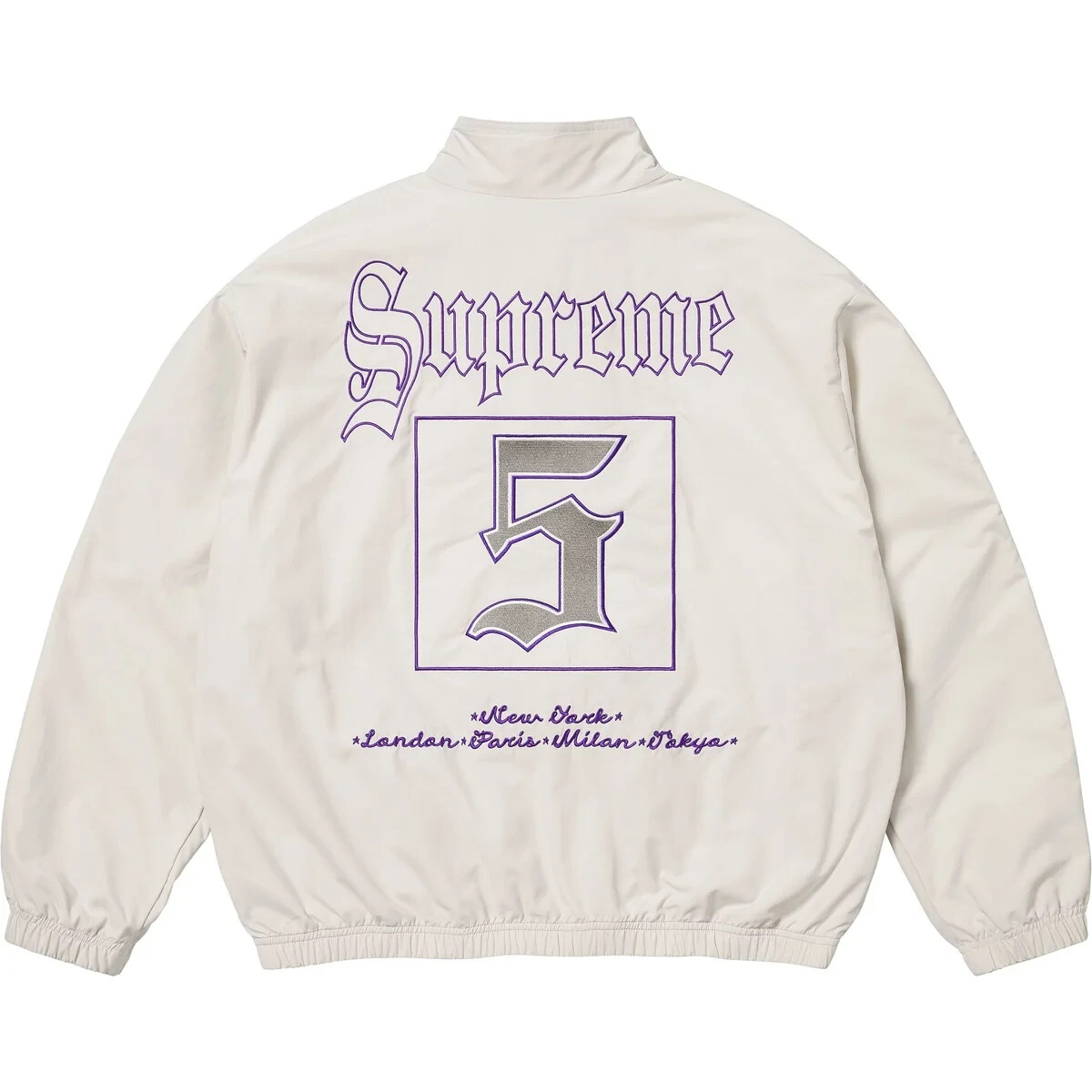【SUPREME】Old English Track Jacket White - 25SS Supreme Old English Track Jacket White (Size Large) (READY