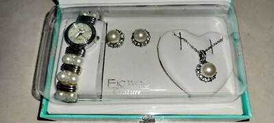 FIGARO Couture Watch Set with Necklace and Earrings.Set Is  display picture 3