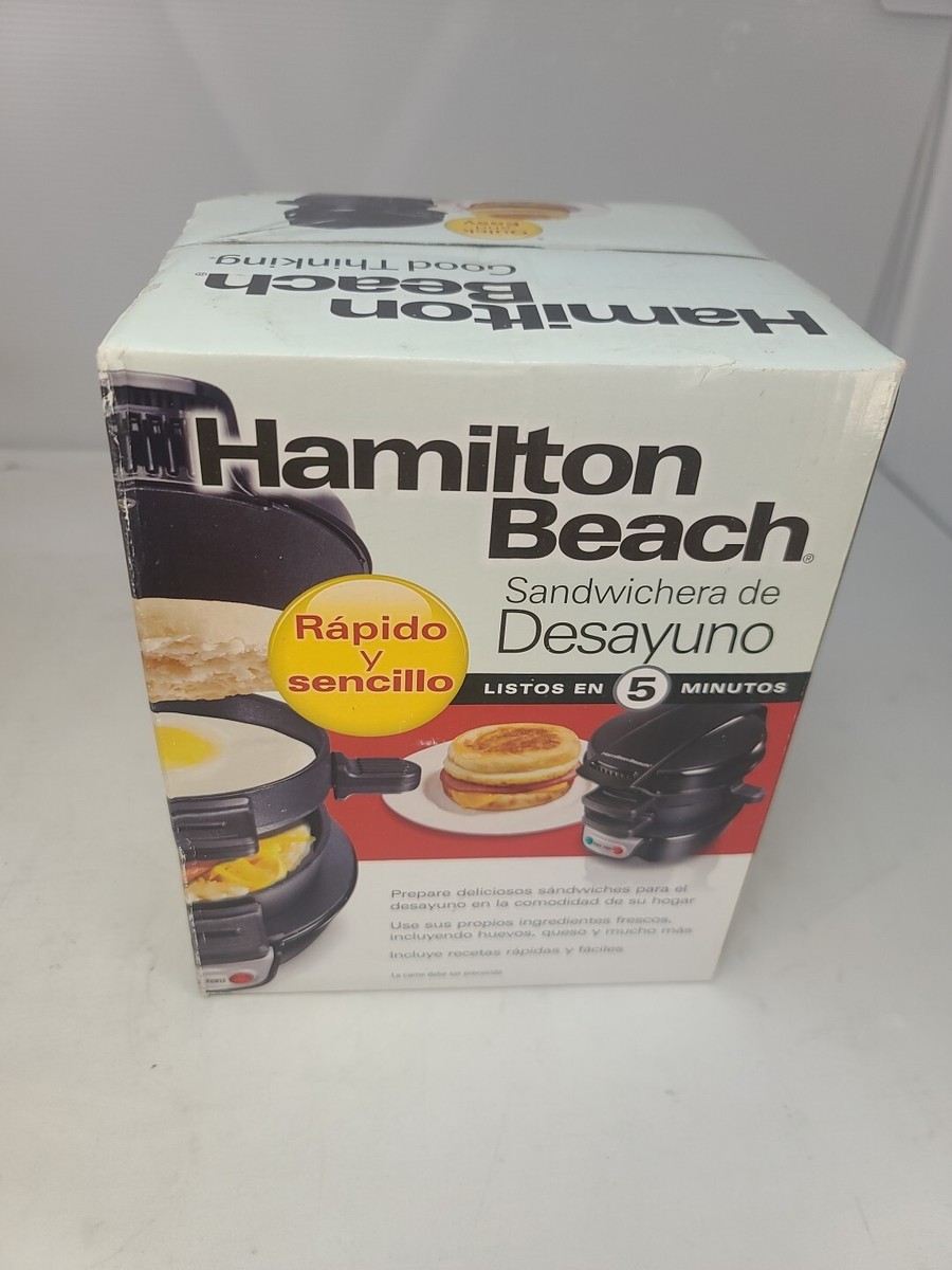 Hamilton Beach Breakfast Sandwich Maker Black Model New