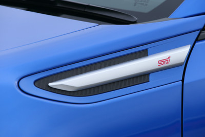 STI GENUINE OEM FRONT RIGHT & LEFT SIDE FENDER SILVER GARNISH FOR