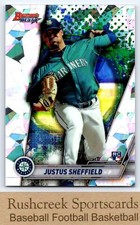 2019 Bowman's Best #34 Justus Sheffield RC Rookie Atomic Refractor