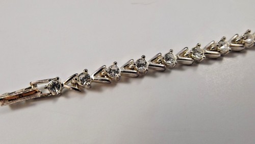 Firmato Avon - Bracciale Tennis con Strass Abbaglianti - Piccolo - Foto 3 di 7