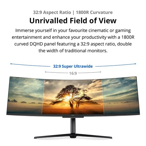 PRISM+ 49AL 49" Super Ultrawide Curved QD-OLED 240Hz 0.03ms DQHD Gaming Monitor - Picture 12 of 21