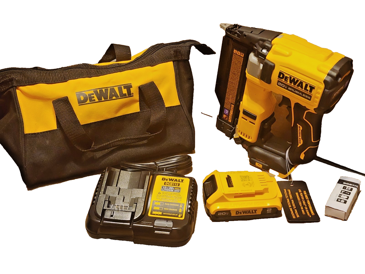 DEWALT DCN623 20V 23-Gauge Pin Nailer Kit Brushless W/ Battery