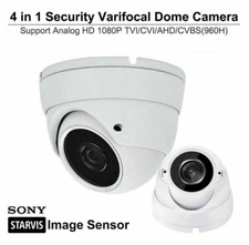 1080P Security Camera 2.8mm-12mm Varifocal Lens Dome HD TVI CVI AHD Analog White