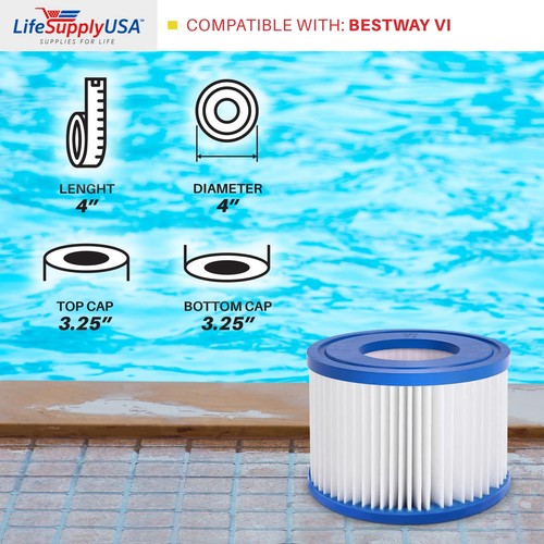 LifeSupplyUSA Pool Filter Cartridge for above Ground Pools Replacement Spa - Picture 6 of 7