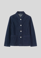 Toast Hal Indigo Denim Jacket Size 8 Current Season Button Up Pockets Blue