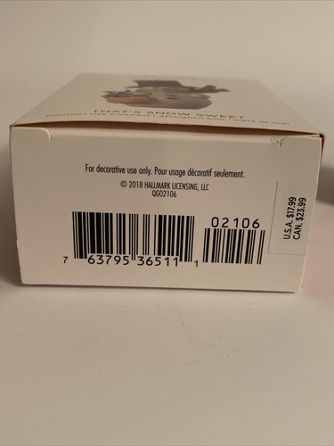 Hallmark: That's Snow Sweet - Keepsake Ornament 2018 - Picture 10 of 10