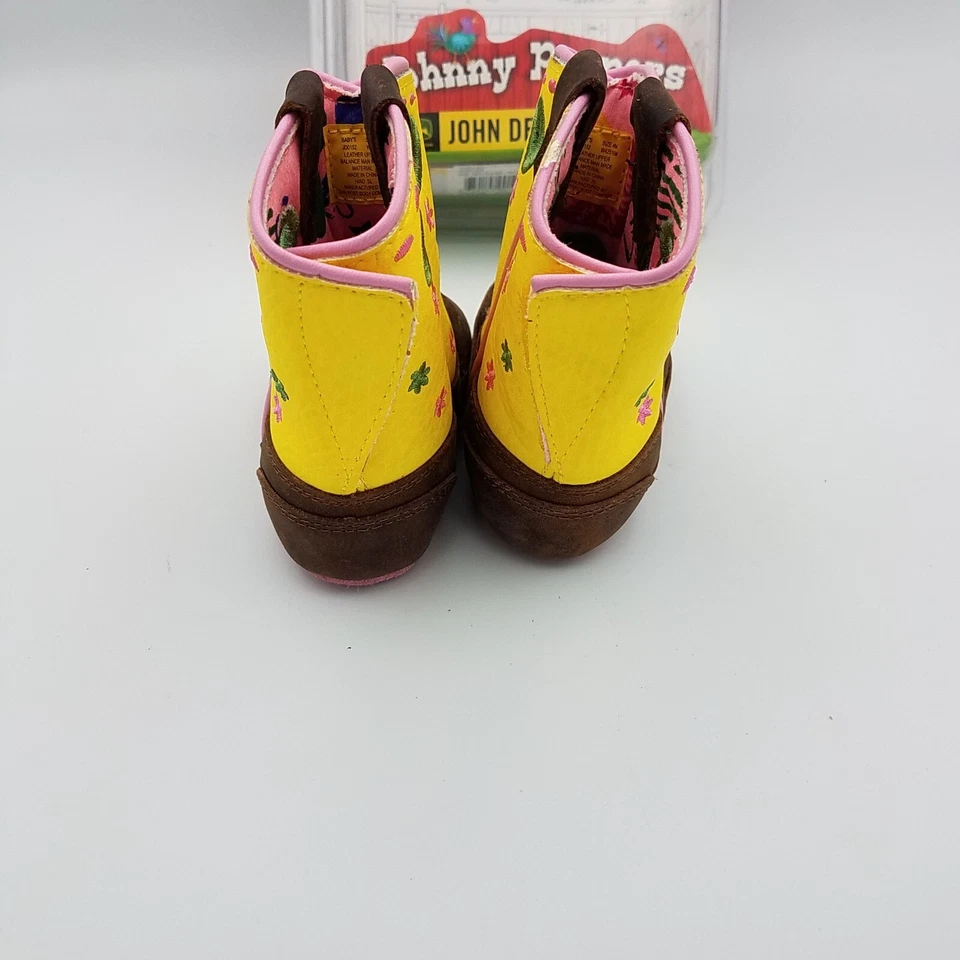 Botas John Deere Infantiles Johnny Popper Niñas Talla 4M Tostadas Marrón Medio Dist/Amarillo Foto 3 de 4