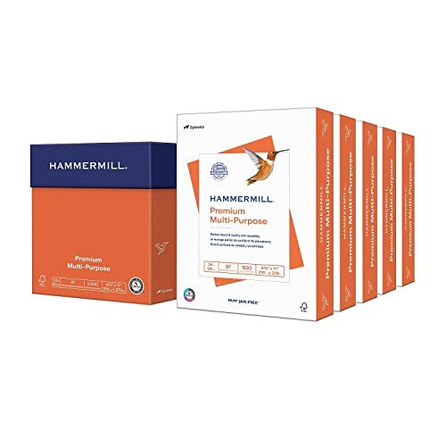 Printer Paper Premium Multipurpose Paper 24 lb 8.5 x 11 - 5 Ream 2500 Sheets ...-image