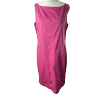 LAUREN RALPH LAUREN Women Zip Back Sleeveless Pencil Dress Sz 6 Pink 9a-11