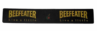 BEEFEATER GIN Bar Mat 21.5'' LONG Live A Little Rail Mat