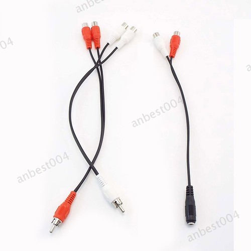 3.5mm Audio Cable Stereo Female RCA Male female Audio Cable for DVD TV VCR - Picture 3 of 12