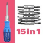 Lutz 15-IN-1 Ratcheting Blue Screwdriver by Gorilla Glue