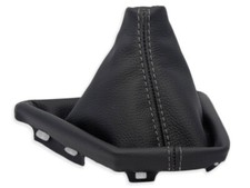 SCHALTMANSCHETTE FUR BMW F20 F21 2011-2019 SCHALTSACK LEDER SCHWARZ NAHT GRAU