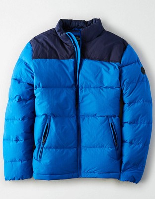 mockneck puffer jacket