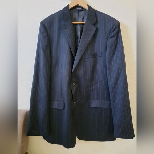 Blazer Lauren Ralph Lauren Para Hombre Etiqueta Negra Formal Azul Blanco Correas Talla 46L. - Imagen 5 de 14