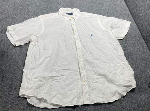 Ralph Lauren Herren Poloshirt Weiß Classic Fit Kurzarm Größe 2XB