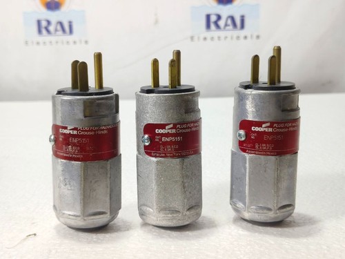 CROUSE HINDS ENP5151 SPINA ARK-GARD 15AMP 5-15P 125VAC 50-400 Hz SPEDIZIONE GRATUITA - Foto 9 di 10