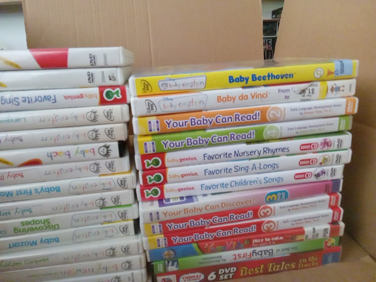 Lot Of 28 Baby Einstein DVDS AND BABY GENIUS / LEARN TO READ