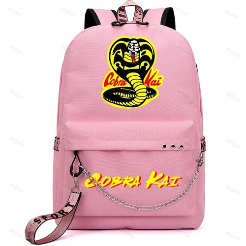 Mochila USB Cobra Kai Bolsa para libros Estudiante Mochila Niños Niñas Bolsos escolares de hombro - Imagen 5 de 20