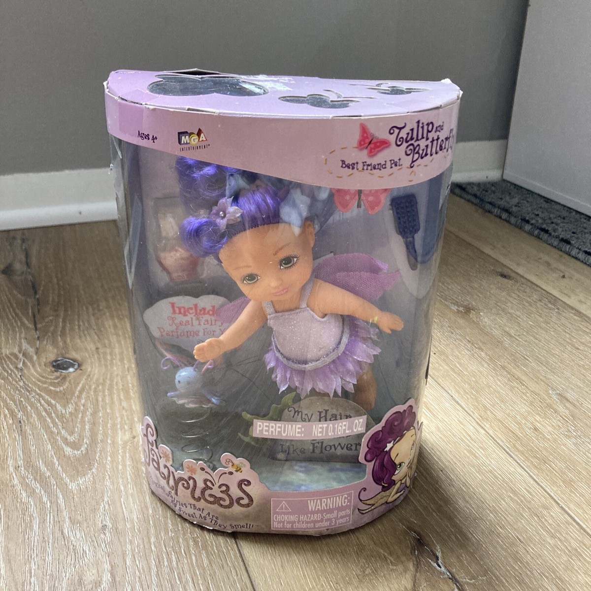 New 2004 MGA Entertainment Fairies Tulip Doll &Pet Butterfly
