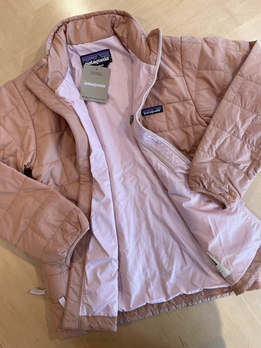 NEW! PATAGONIA Kid Youth Girl Boy Nano Puff Jacket—XL: 14—Insulated—(Peach/Tan) - Picture 5 of 10