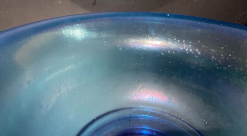 Console Bowl-Rolled-Edge-Nice Irridesence--No Chips--Good Color-BUY IT NOW-10.5" - Picture 12 of 15