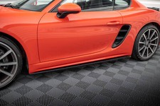 Seitenschweller Ansatz Cup Leisten passend für Porsche 718 Cayman 982c schwarz H