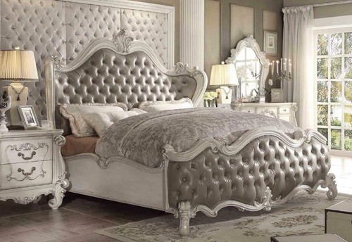 Designer Bett Schlafzimmer Betten Leder Hotel Polster Chesterfield Neu Kingsize