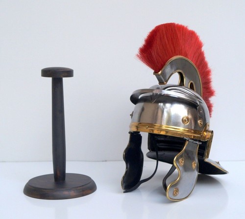Centurion Roman Wearable Imperial Gallic Helmet w/ Red Crest & Liner Replica NEW - Picture 5 of 12