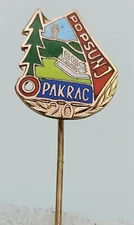 CLIMBING MOUNTAINEERING CROATIA, PD PSUNJ Pakrac, old pin badge KASUN 1960s !
