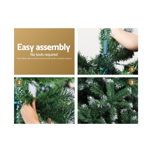 Jingle Jollys Christmas Tree 2.1M Xmas Trees Decorations Snowy Green 1000 Tips - Picture 6 of 8