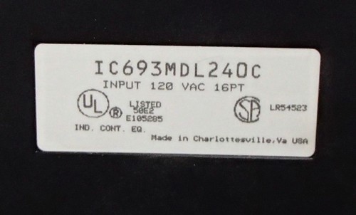 GE Fanuc Input Module IC693MDL240C 120 VAC 16PT Used Cut Out - Picture 2 of 8