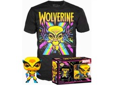 Marvel Wolverine Set Figura Funko Pop & t-Shirt Taglia L Wolverine Black Light