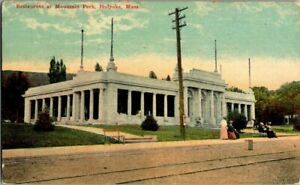1914-RESTAURANT-AT-MOUNTAIN-PARK-HOLYOKE-MASS-POSTCARD-EE9