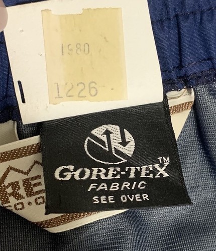Pantaloni da sci vintage REI Gore-Tex uomo blu navy medio vita a scatto nylon shell USA - Foto 9 di 12