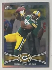 GREG JENNINGS, 2011 TOPPS CHROME REFRACTOR CARD, FOOTBALL LEGEND !