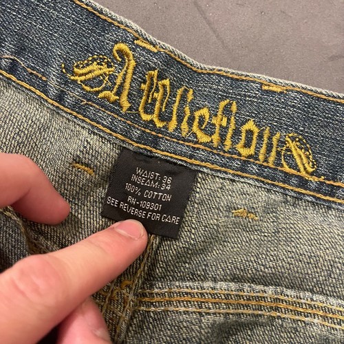 Affliction Denim Killers Jeans Mens 36x34 Embroidered Cross Flap Pocket Y2K USA - Bild 6 von 10