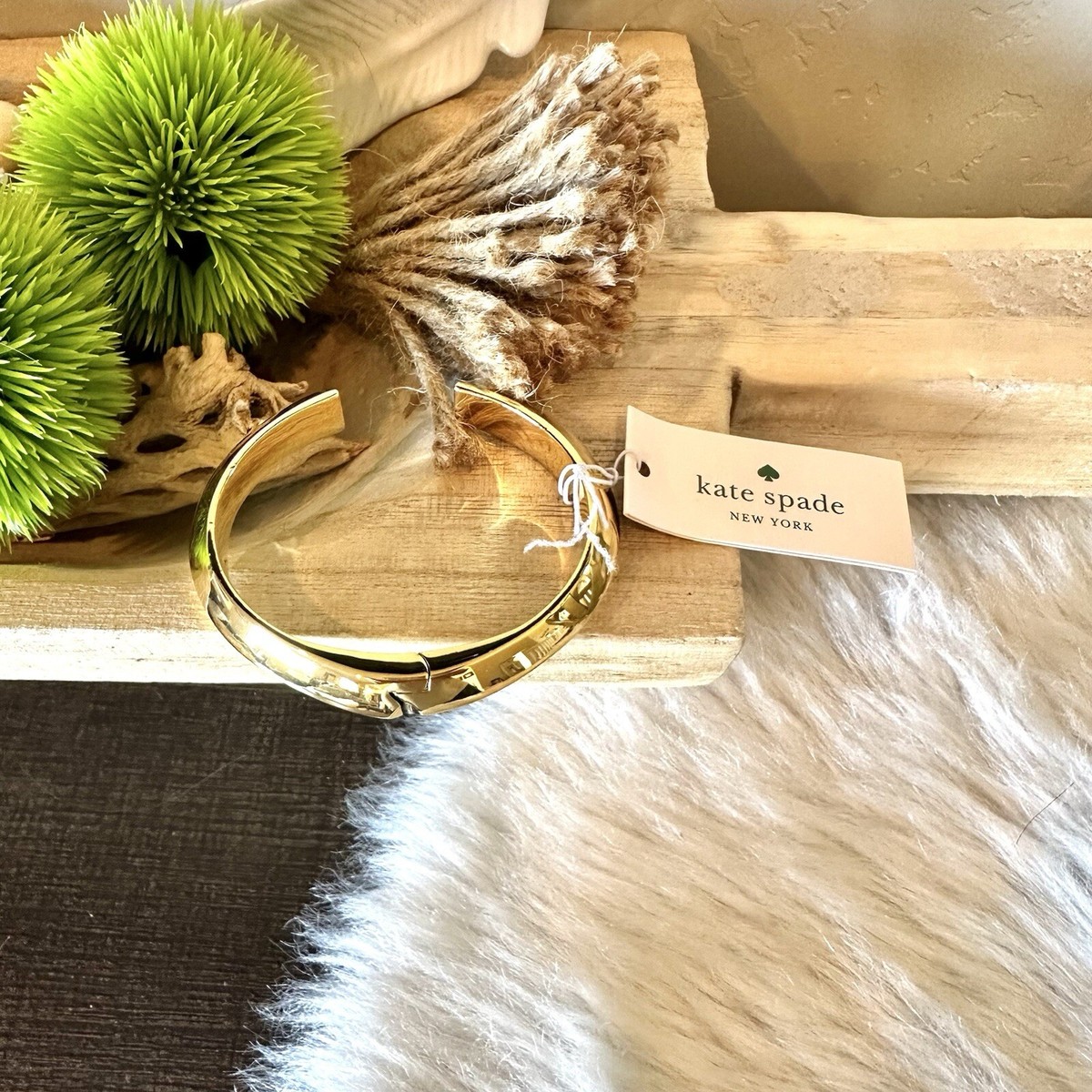 Kate Spade NEW - Raise The Bar Cuff Hinged Bracelet - Gold